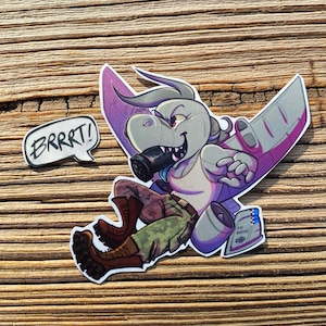 Bertie the A-10 Warthog - Handmade Chibi Airplane Sticker