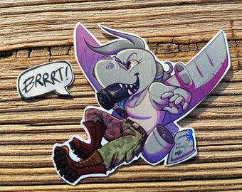 Bertie the A-10 Warthog - Handmade Chibi Airplane Sticker