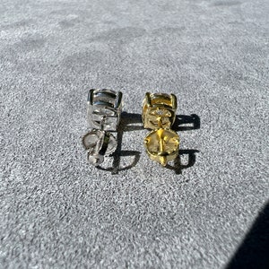 Moissanite Stud Earrings In 925 Silver or Yellow Gold Pair Earrings with Screwback, Earrings for Women & Men, Anniversary Gift image 4