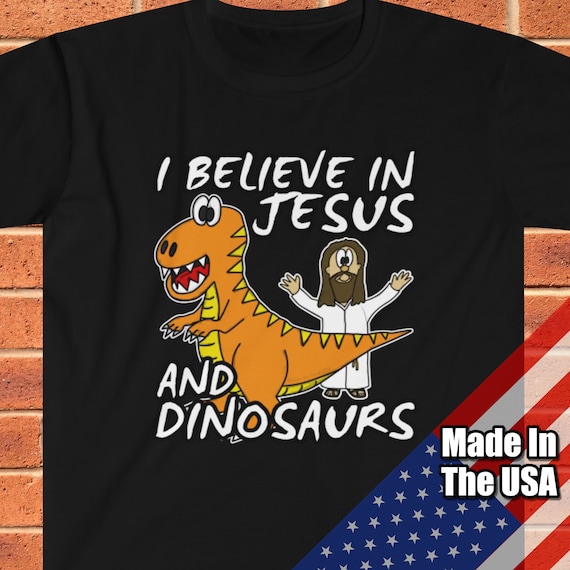 Funny Christian Shirt Jesus Dinosaur 