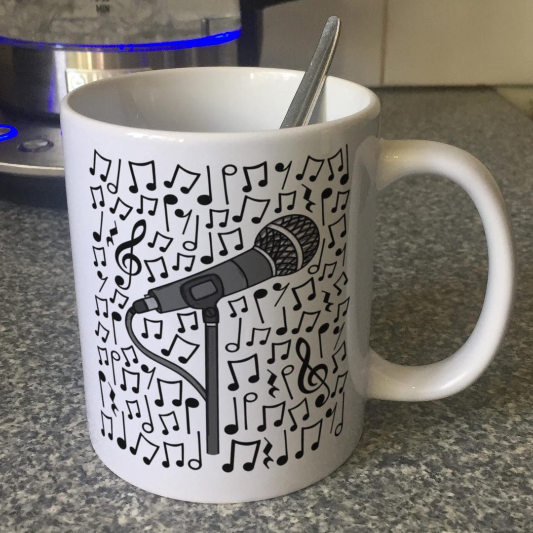 Singer Musical Notes Mug, Vocalist Singing Teacher Musician Gift - Etsy