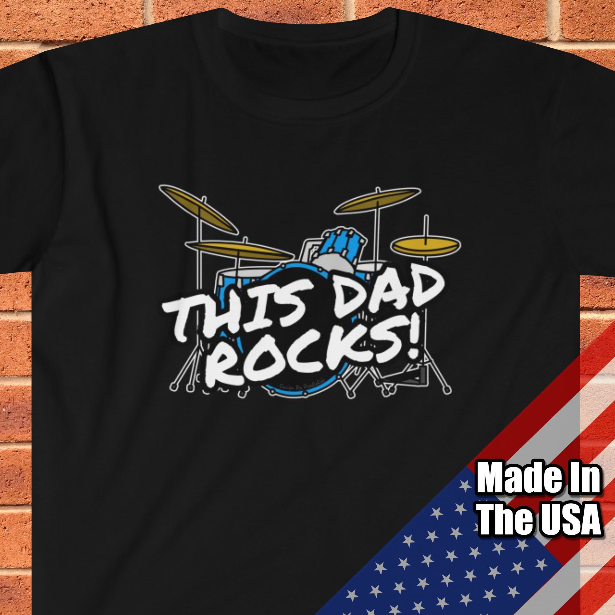 Dad Drummer Shirt Father's Day Drummer 