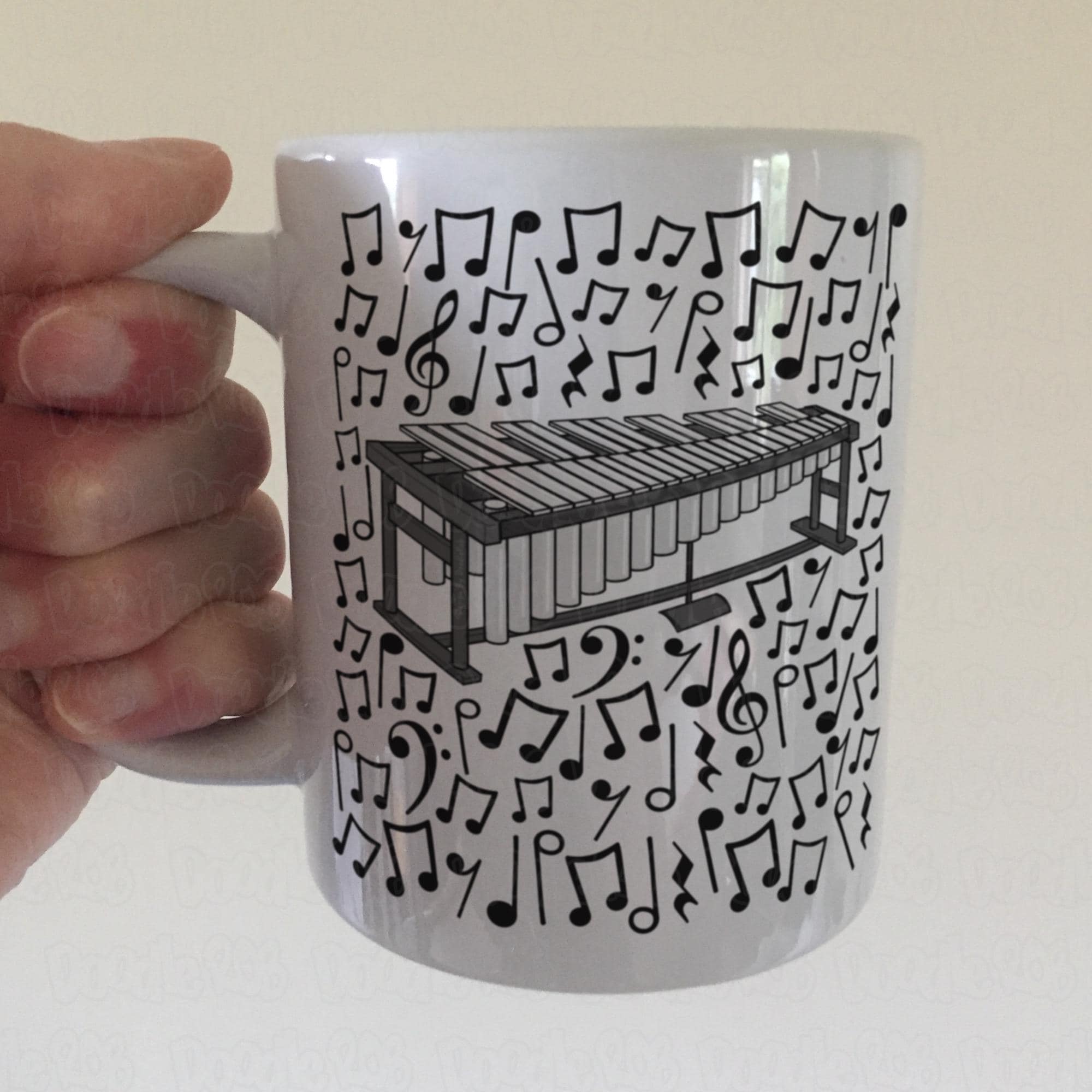 Vibraphone Musical Notes Mug, Vibraphonist Music Teacher Percussionist ...