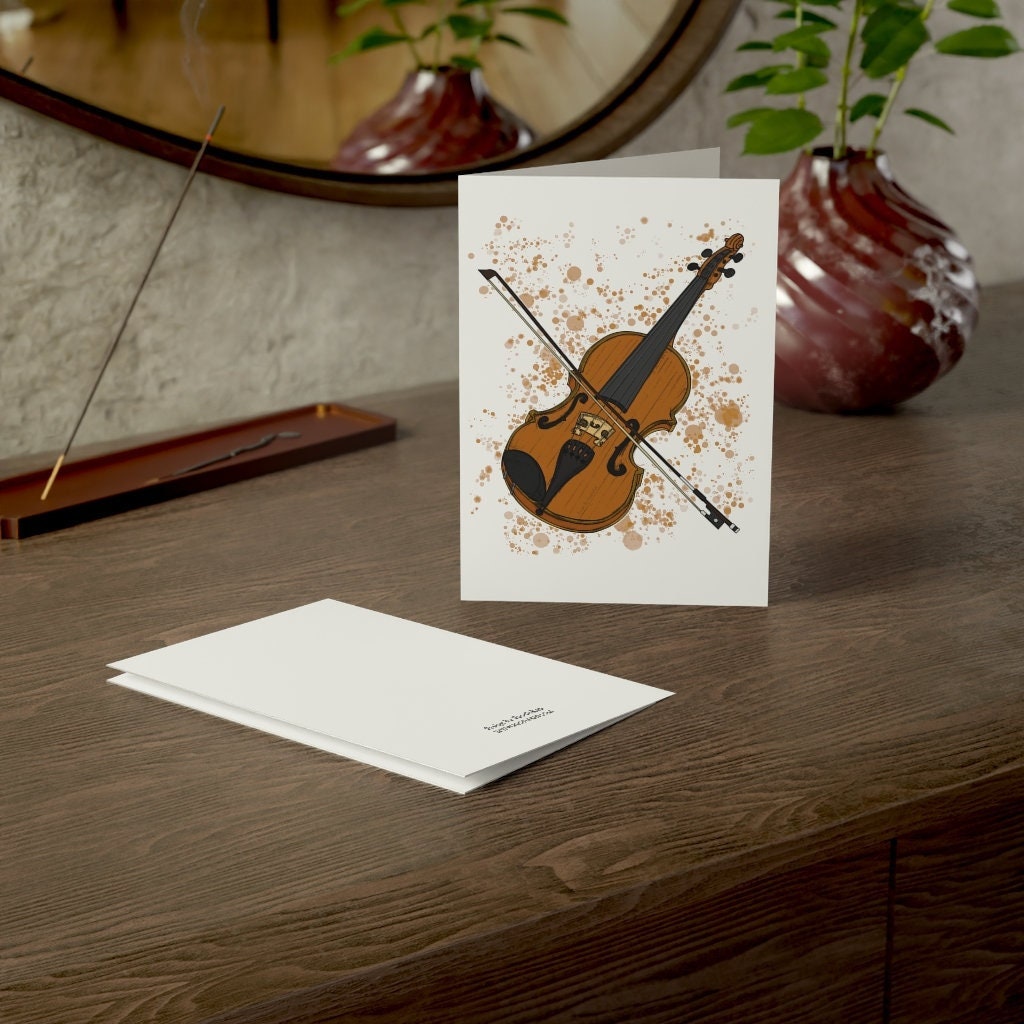 Violin Greeting Card Violin Birthday Card Violinist Violin Etsy