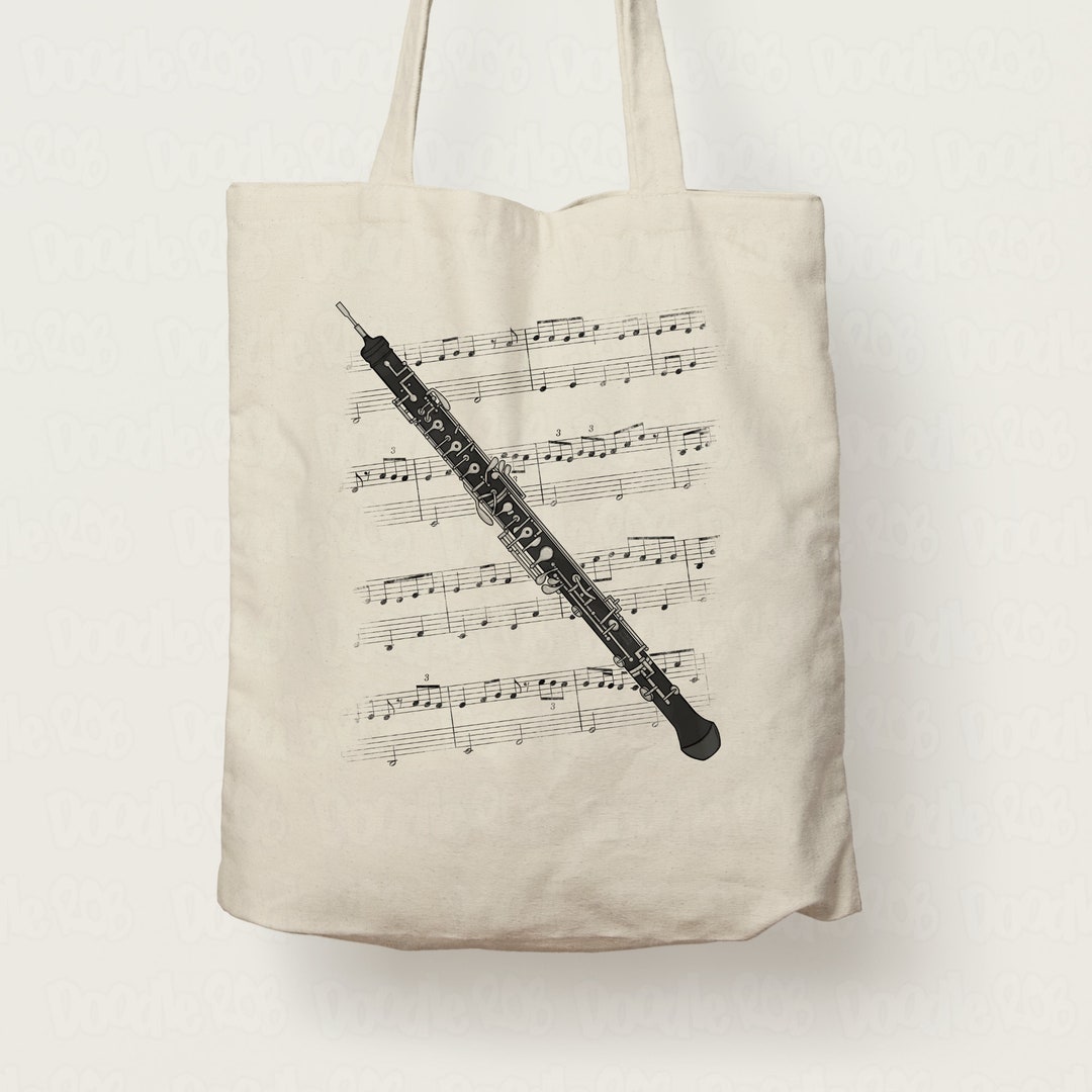 Oboe Canvas Tote Bag Oboist Bag Oboe Player Oboe Teacher Etsy