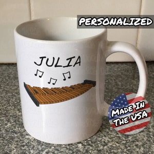 Xylophone Personalized Mug, Xylophone Player Mug, Xylophone Teacher Gift, Music Exam Gift, Percussionist Mug, Xylophone Birthday Gift
