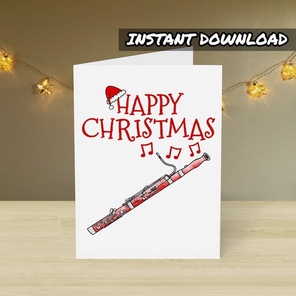 Bassoon Greeting Card Etsy