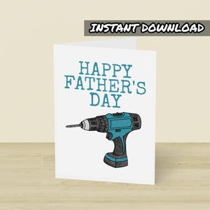 Carte de fête des pères pour bricoleur, carte de voeux imprimable, téléchargement immédiat, carte pour grand-père, carte de passionné de bricolage pour papa