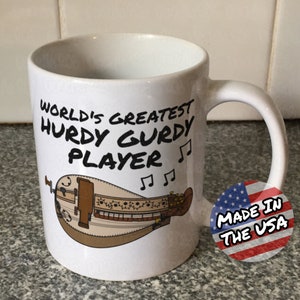Hurdy Gurdy Mug, Gift For Hurdy Gurdyist, World's Greatest Hurdy Gurdy Player, Medieval Music Mug, Baroque Musician, Folk Metal Mug