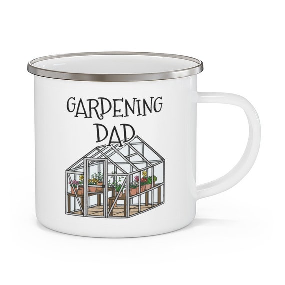 Gardeners Mug Vegetable Mug Enamel Garden Mug Father's Day Gardeners Gift 