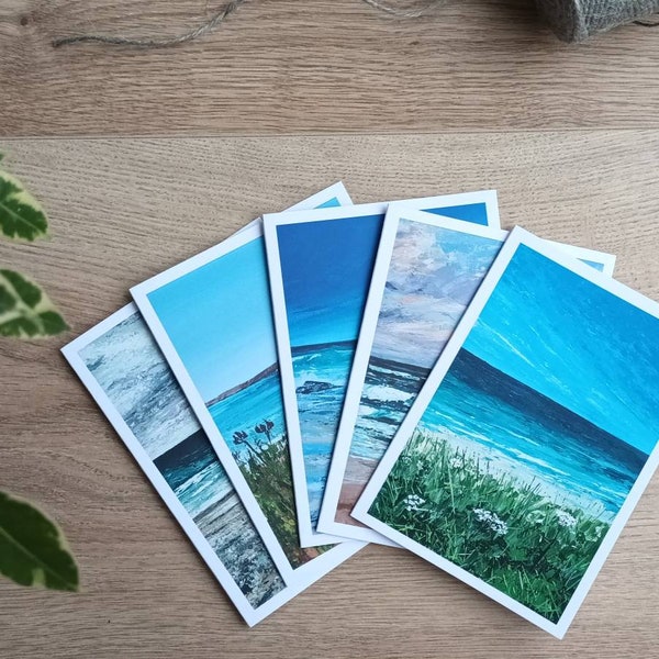 Luxury coastal cards, surf birthday card, adventure cards, Thank you cards, Pack of 5 cards, Birthday cards, beach birthday card