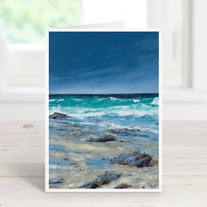 Luxus Küstenkarten, Surf-Geburtstagskarte, Dankeskarten, Packung mit 5 Karten, Geburtstagskarten, Strand-Geburtstagskarte, Cornish Escape Karte