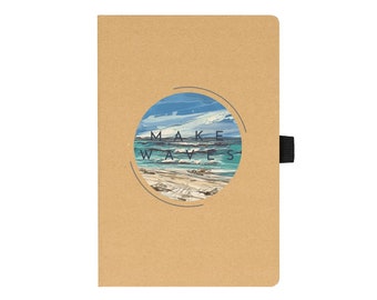 Cuaderno rayado A5, planificador y diario sostenible y ecológico de Make Waves