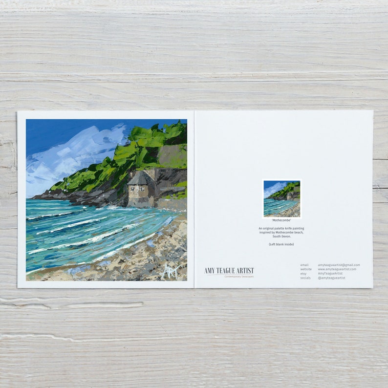 Beautiful Devon coastal cards, greetings cards, Mothecombe, Bigbury-on-sea, Wembury, The Mewstone image 5