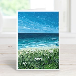Cartes côtières de luxe, carte d'anniversaire de surf, cartes de remerciement, lot de 5 cartes, cartes d'anniversaire, carte d'anniversaire de plage, carte Into the Blue