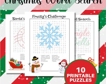 Christmas Word Search Pack! Perfect Holiday Fun for All Ages! Instant Download