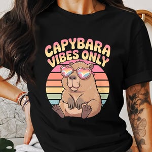 Capybara Vibes Digital, PNG Files, Capybara Lover Gift, Dark Background Ready, Instant Download Designs, Animal Vector, Cute Digital Art