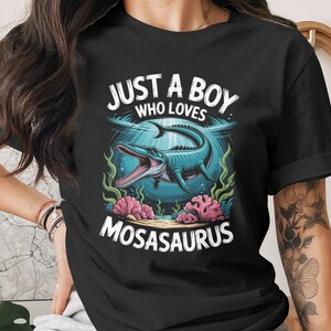 Jurassic Worlds Mosasaurus Distressed Sketch Kids Long Sleeve T-Shirts Sold By Memcy Nanew | SKU