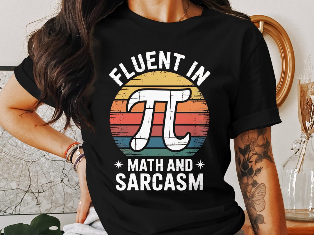 Fluent in Math and Sarcasm Digital PNG, Math Pun Design, Funny Math ...