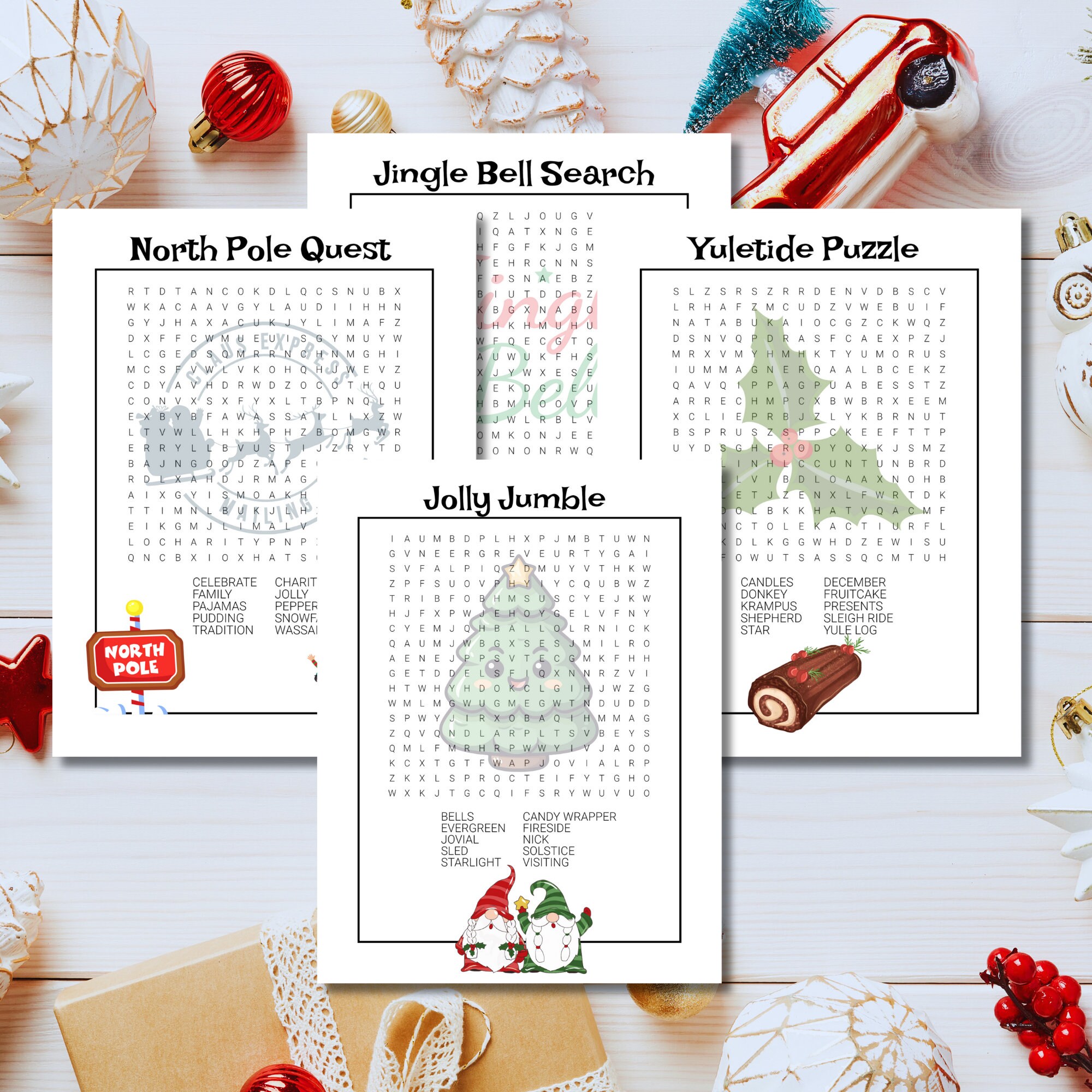 Christmas Word Search Pack! Perfect Holiday Fun for All Ages! Instant ...