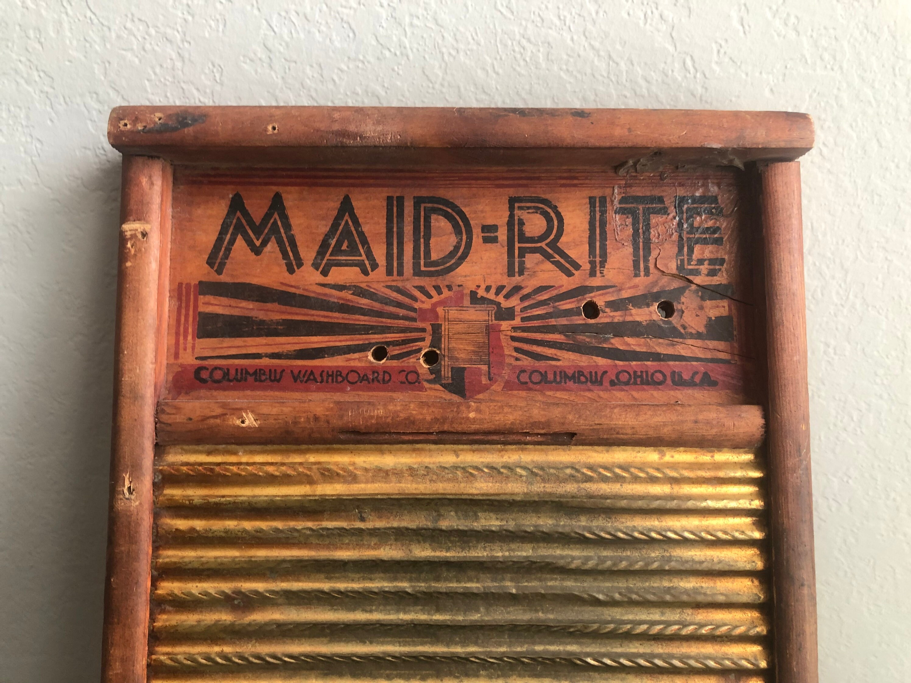 USA Maid-Rite ヴィンテージ ウォッシュボード 洗濯板 USA Maid-Rite ヴィンテージ ウォッシュボード 洗濯板 Maidrite