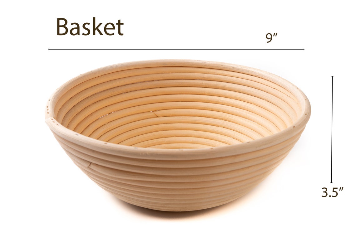 6 Piece Rattan Sourdough Bread Proofing Basket Set 9 Inch Etsy
