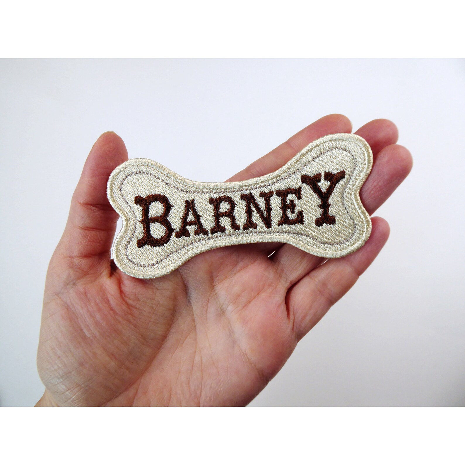 Dog name tag embroidery patch iron on sew on dog ID machine Etsy
