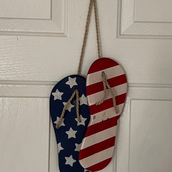 Patriotic Flip Flops - Etsy