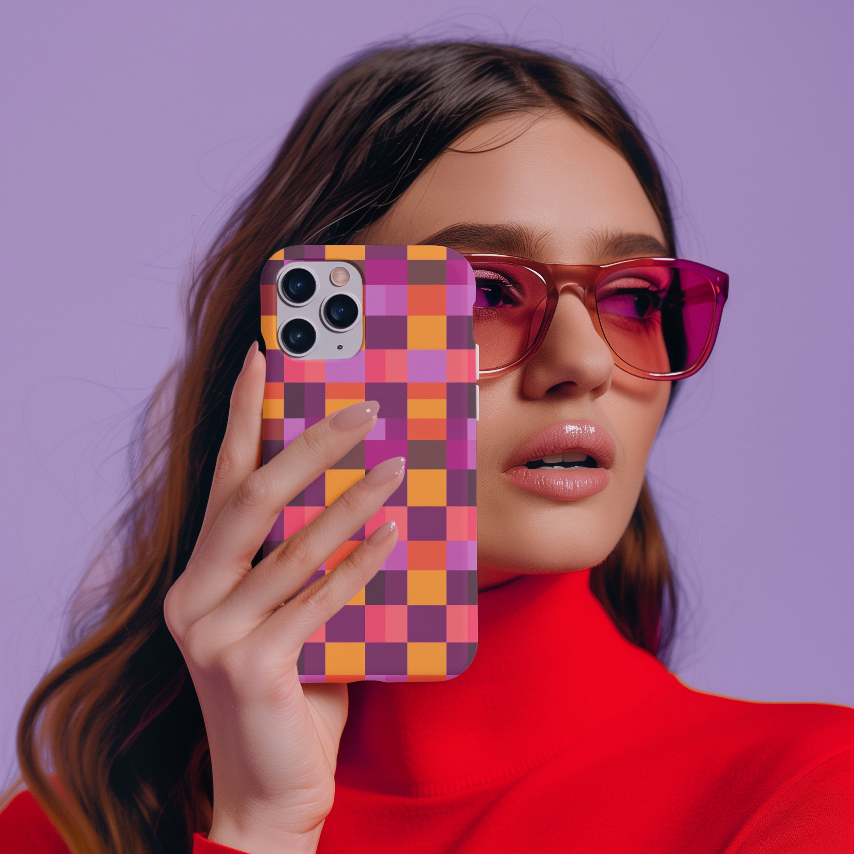 Trendy Phone Case Mockup, Mockup for Printondemand, Lifestyle PNG