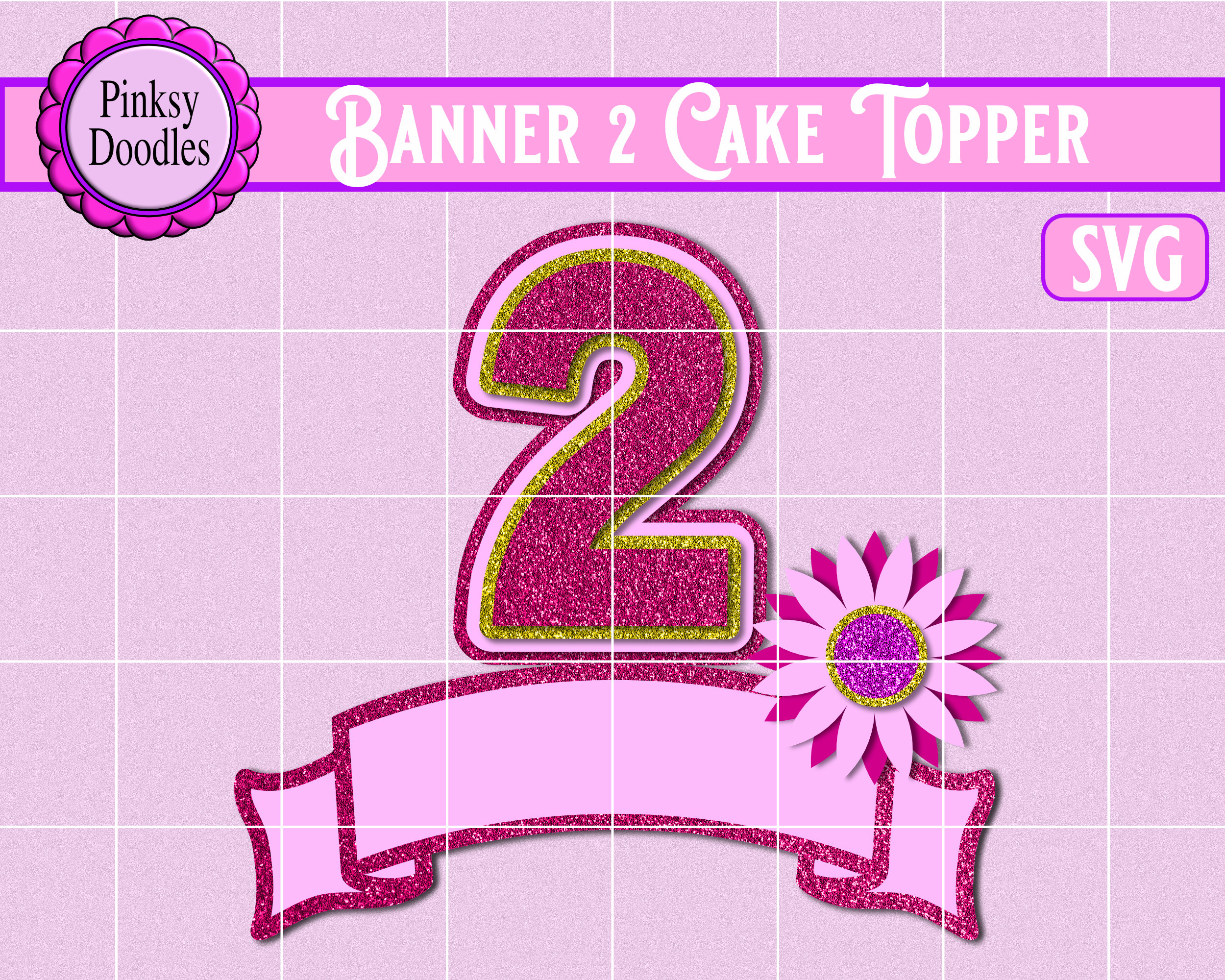Download Second Birthday layered Cake Topper SVG Cut files Cricut ...