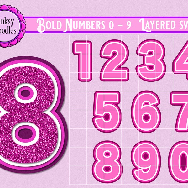 Bold Numbers - Etsy
