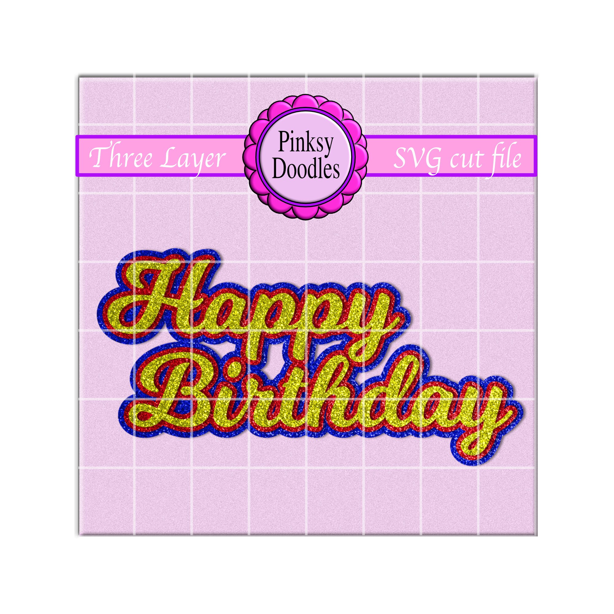 Download Happy Birthday Layered SVG Cut file Cricut Maker svg Cricut | Etsy