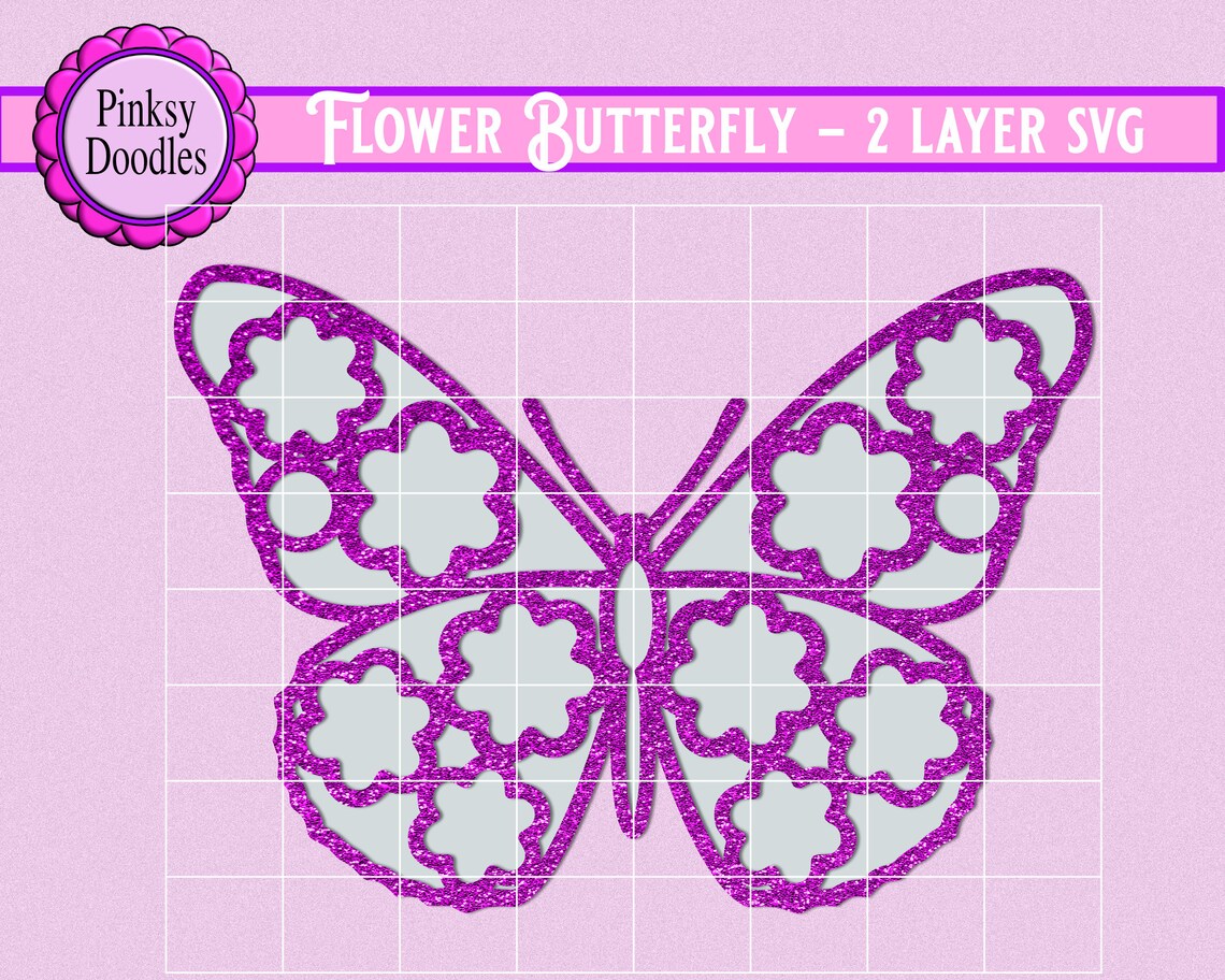 Download Flower Butterfly layered SVG Cut file for Cricut Maker ...