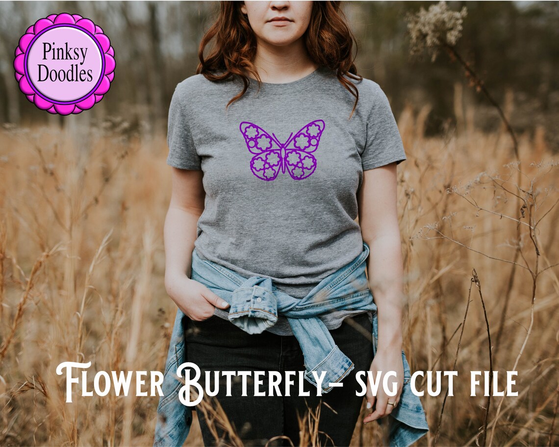 Download Flower Butterfly layered SVG Cut file for Cricut Maker ...