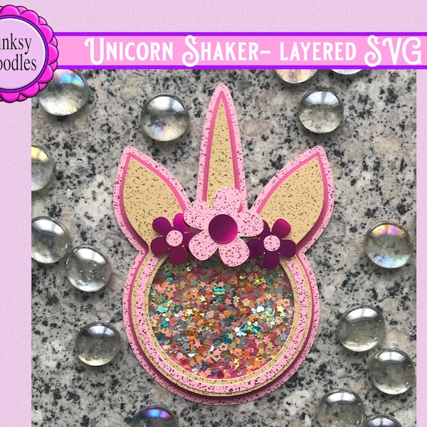 Unicorn Shaker Cake Topper SVG, Unicorn birthday party svg, Cricut Maker, Cricut Explore