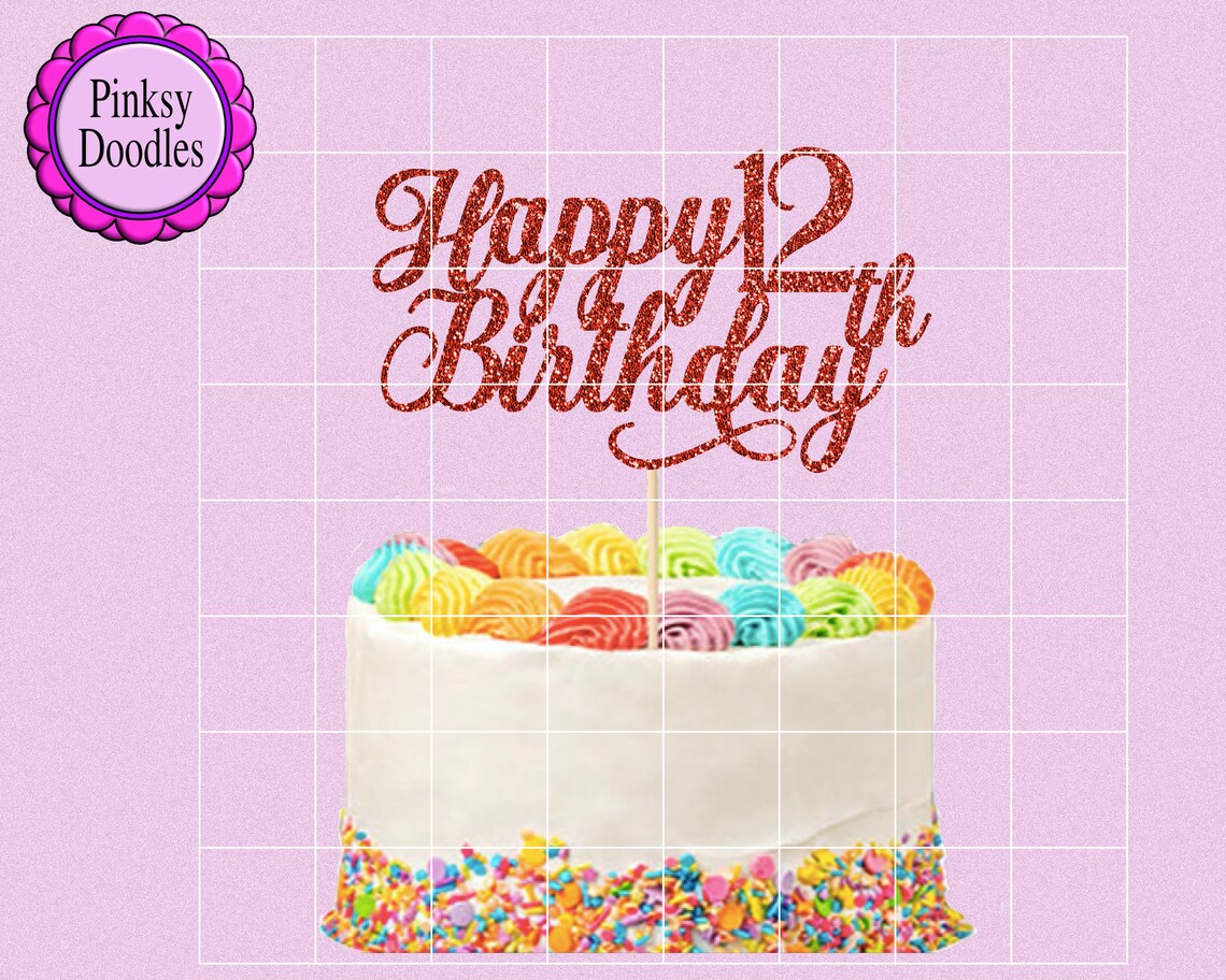 Download Happy 12th Birthday SVG Cut File Cricut Maker Cricut Joy | Etsy