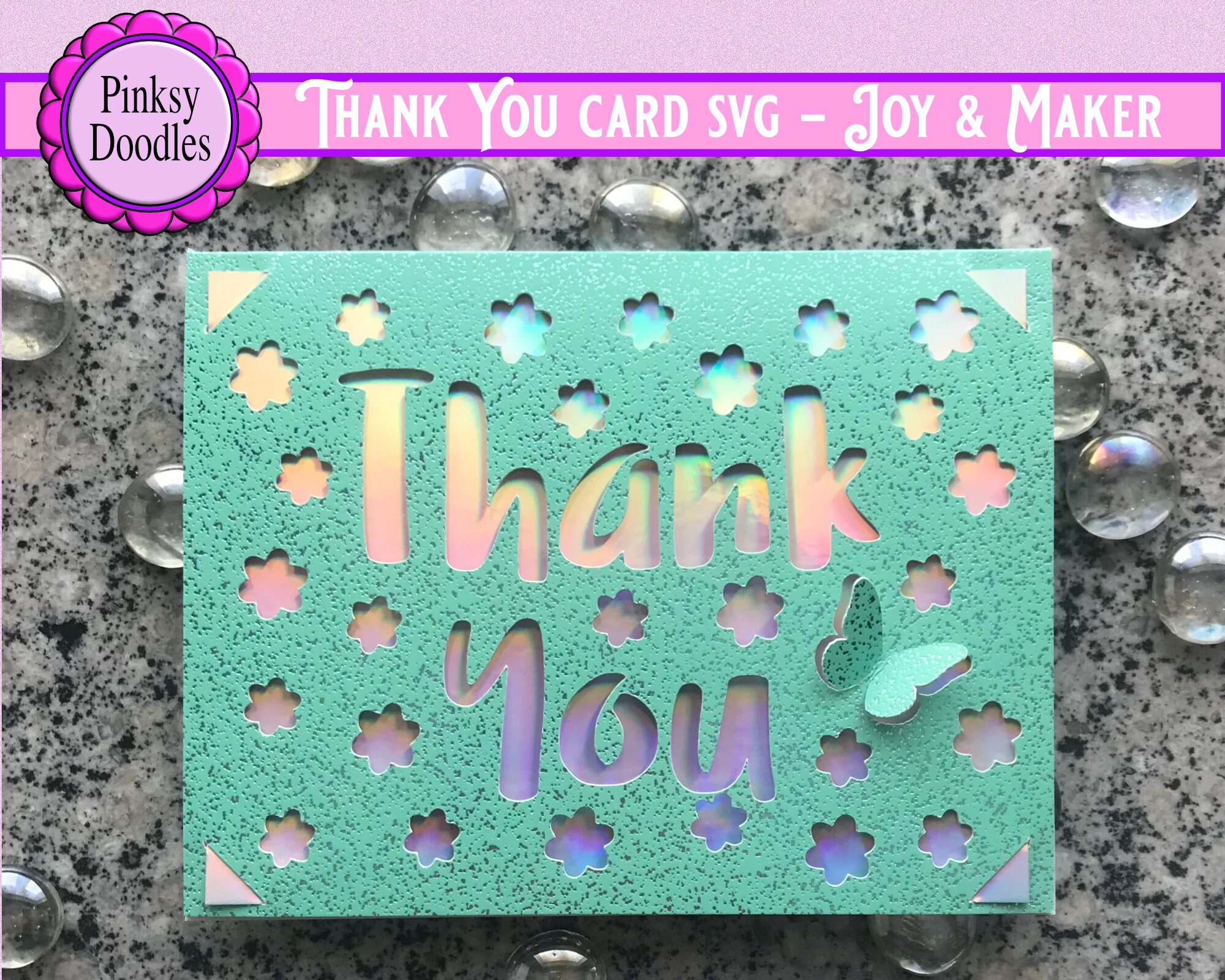 Cricut Joy Thank You card svg 3 x Cards Cricut Joy card svg Etsy