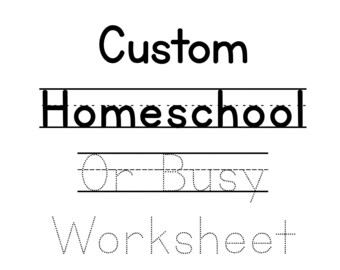 Nome personalizzato fogli di lavoro homeschool fogli di lavoro