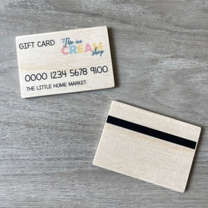 Wooden Pretend Play Credit Card: Ice Cream Shop Role Play