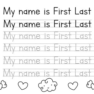 Custom name worksheets homeschool worksheets