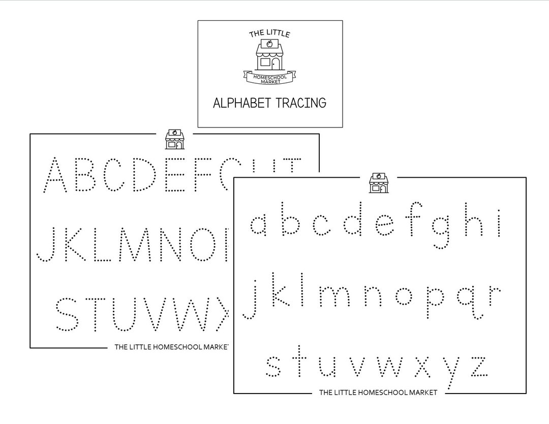Printable Alphabet Tracing Worksheet: Upper & Lower Case (PDF) - Etsy