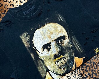 Hannibal Lecter Distressed Safety Pin Crop Top | Rock N Roll Clothing