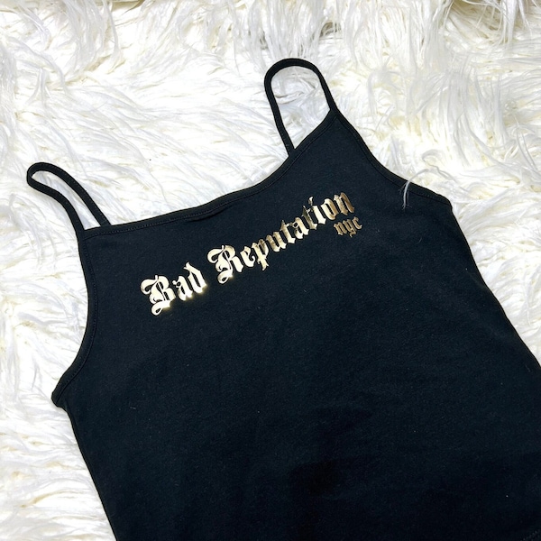 Bad Reputation Black Tank Top | Rock N Roll Clothing