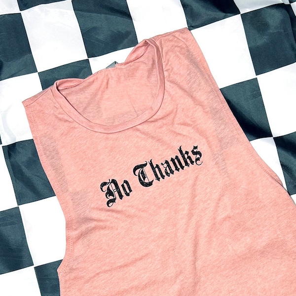 No Thanks Rose Tank Top | Rock N Roll Clothing