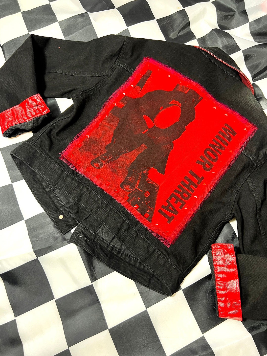 Seeing Red Minor Threat Denim Jacket - Etsy