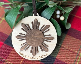 Filipino Christmas Ornament | Maligayang Pasko | Filipino ornament | Philippine Flag  | Filipino gift | Christmas Philippines | Tagalog