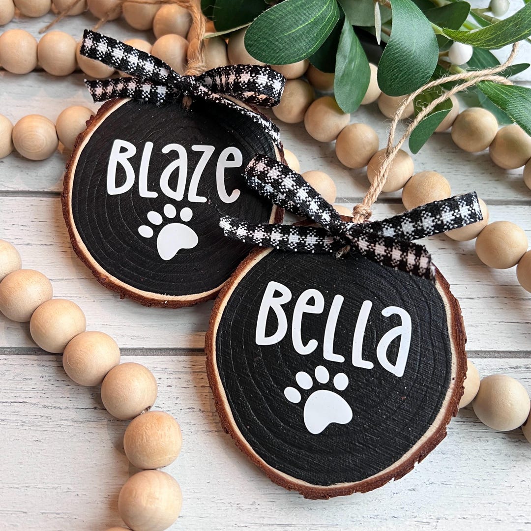Personalized Dog Ornament | Dog Paw | Cat Paw | Dog Name Ornament | Pet ...