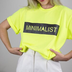 Neon Green T-shirt, Tshirt for women, Women Tshirts, Minimalist Tshirt, Neon Green Tshirt