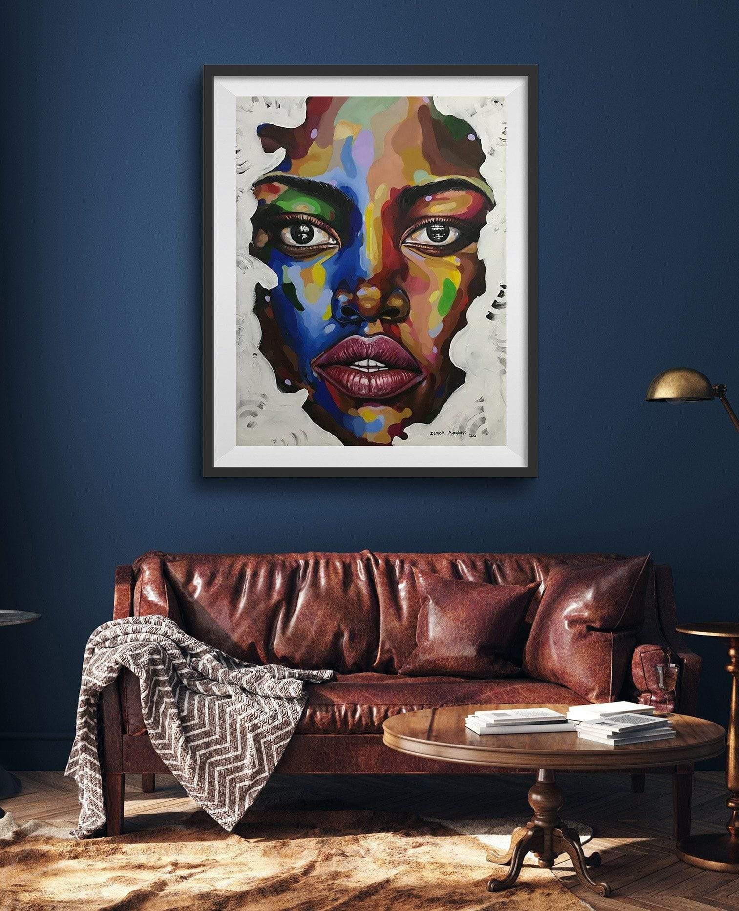 Contemporary Black Art Black Art Black Artists Black Art Prints Wall Print  African American Art Black Artist Wall Art Ivhuart 