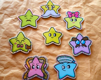 Paper Mario Star Spirits Glitter Sticker Set